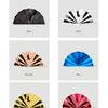 Color display showing various shades of black, silvery, rose pink, blue, gold, and red acrylic chain crossbody bags.