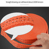 Close-up of thick, high-density webbing in bright orange showing its texture and strength.