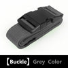 Black buckle luggage identification strap in grey color