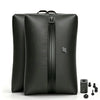 A black TPU vacuum storage bag with a zipper is shown next to other bags and accessories.
