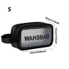 Black clear waterproof travel toiletry bag with dimensions 8cm/3.15inch by 12cm/4.72inch