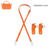 Kit de correa de cuero naranja para hombro ajustable para bolsos mini