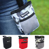 Various colors of a Tailup pet training treat pouch for dogs shown in different angles.