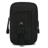 Black tactical MOLLE waist pouch with a dedicated phone pocket.