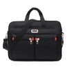Black Men's Durable Oxford Briefcase with a shoulder strap and two zippered compartments