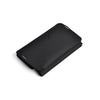 Black magnetic foldable ID card holder and coin purse shown from above.
