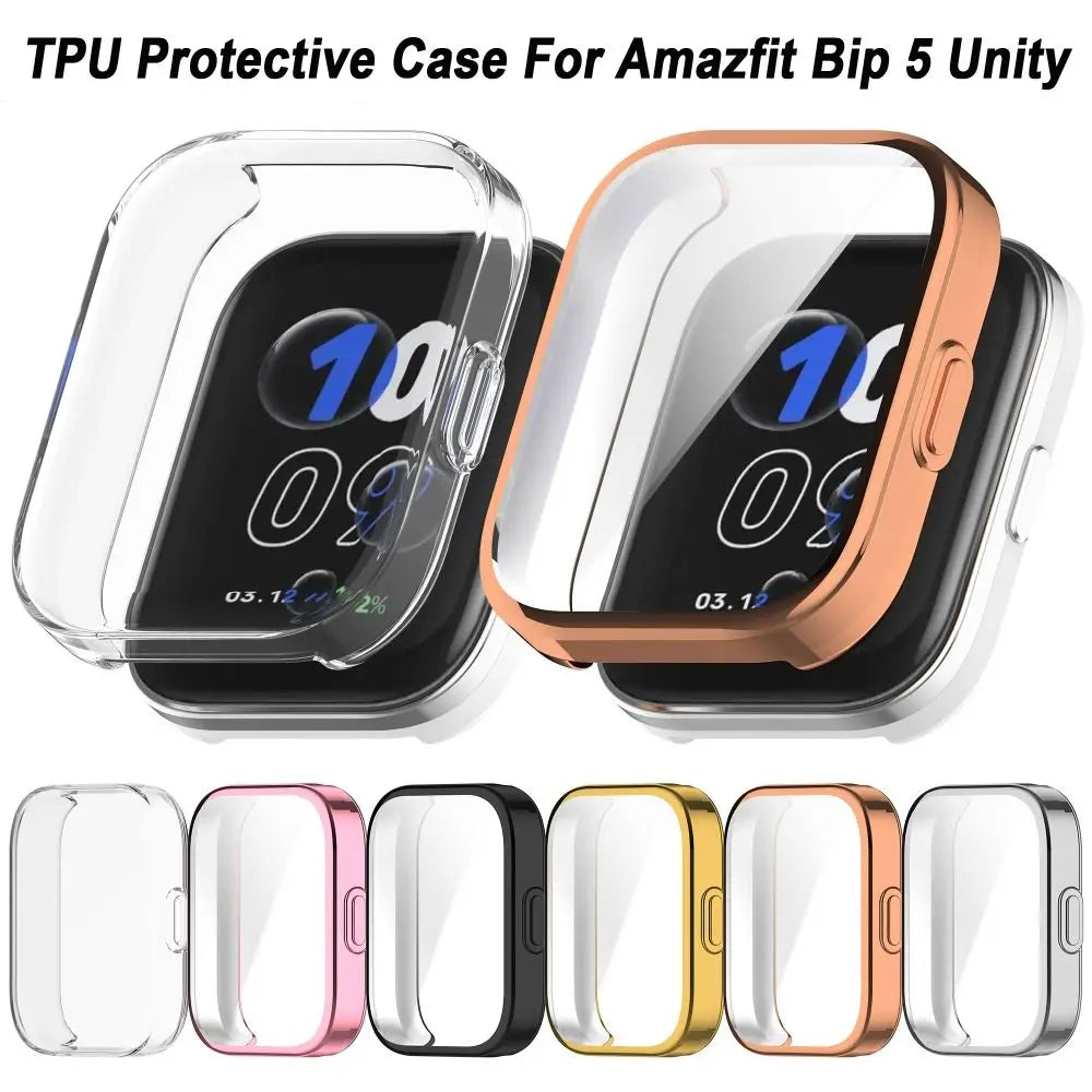 أغطية واقية متنوعة وشفافة وملونة من TPU لوحدات Amazfit Bip 5.