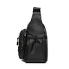Black men's business crossbody bag shown from the back
