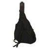 Schwarze, strapazierfähige, wasserdichte Oxford-Slingbag von hinten.