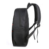 Black cartoon print backpack for kids with a padded shoulder strap