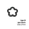 Pistolet noir type B, carabine 27mm avec clip en forme de canard-fleur.