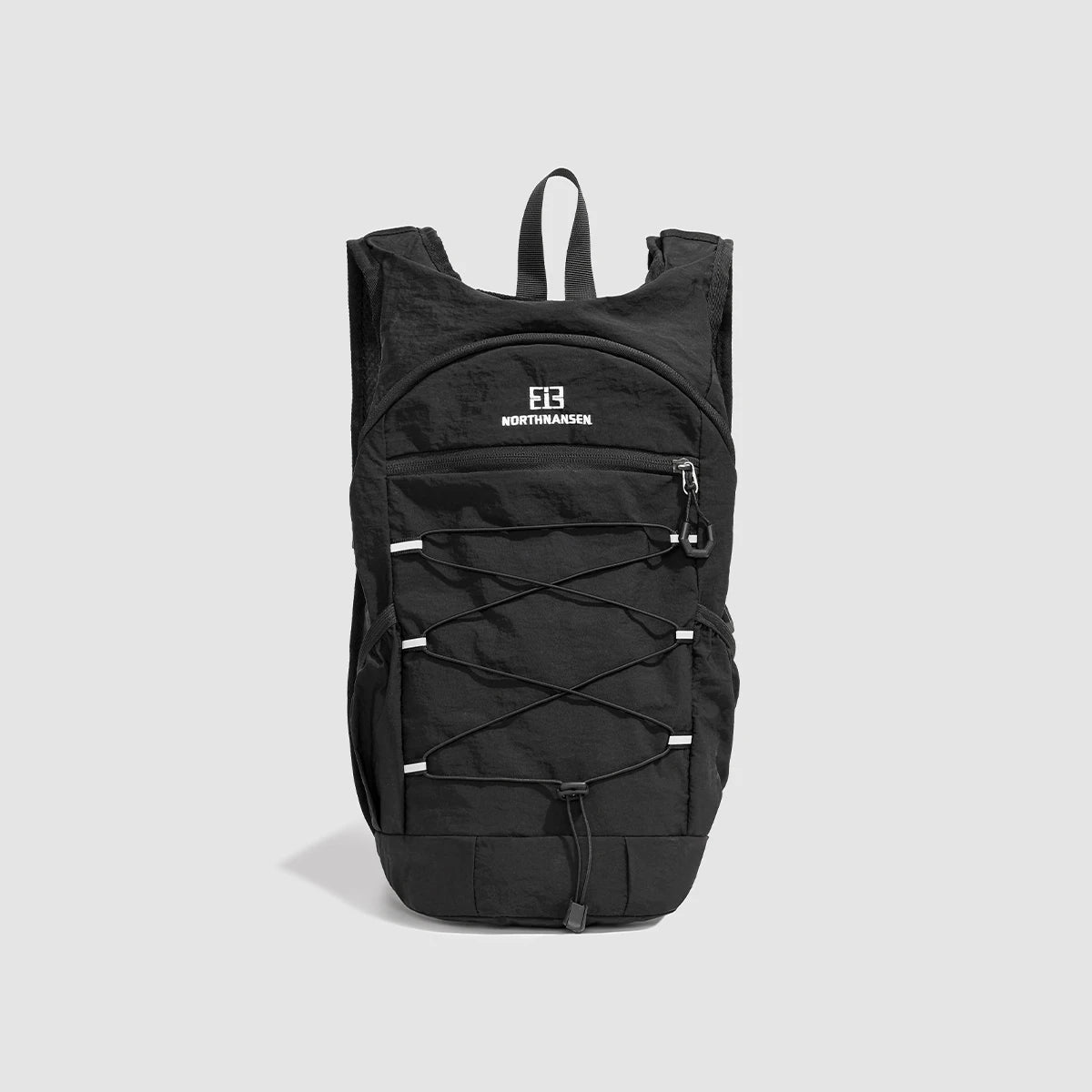 Black lightweight travel hiking backpack with adjustable straps and an air cushion support system