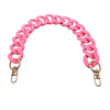 Pink acrylic chunky chain shoulder strap for handbags