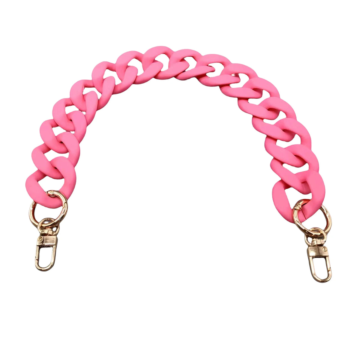 Pink acrylic chunky chain shoulder strap for handbags