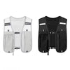 A black and white running and cycling hydration vest backpack shown from the front.