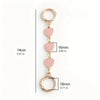 Gold-toned metal chain shoulder strap extension with heart-shaped charms and adjustable rings