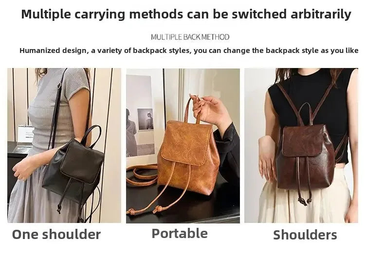 Divers styles de sacs à dos, y compris un porté épaule, portable et à deux épaules.