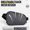 A black breathable mesh design for a sports fanny pack, showing the lightweight and breathable material.