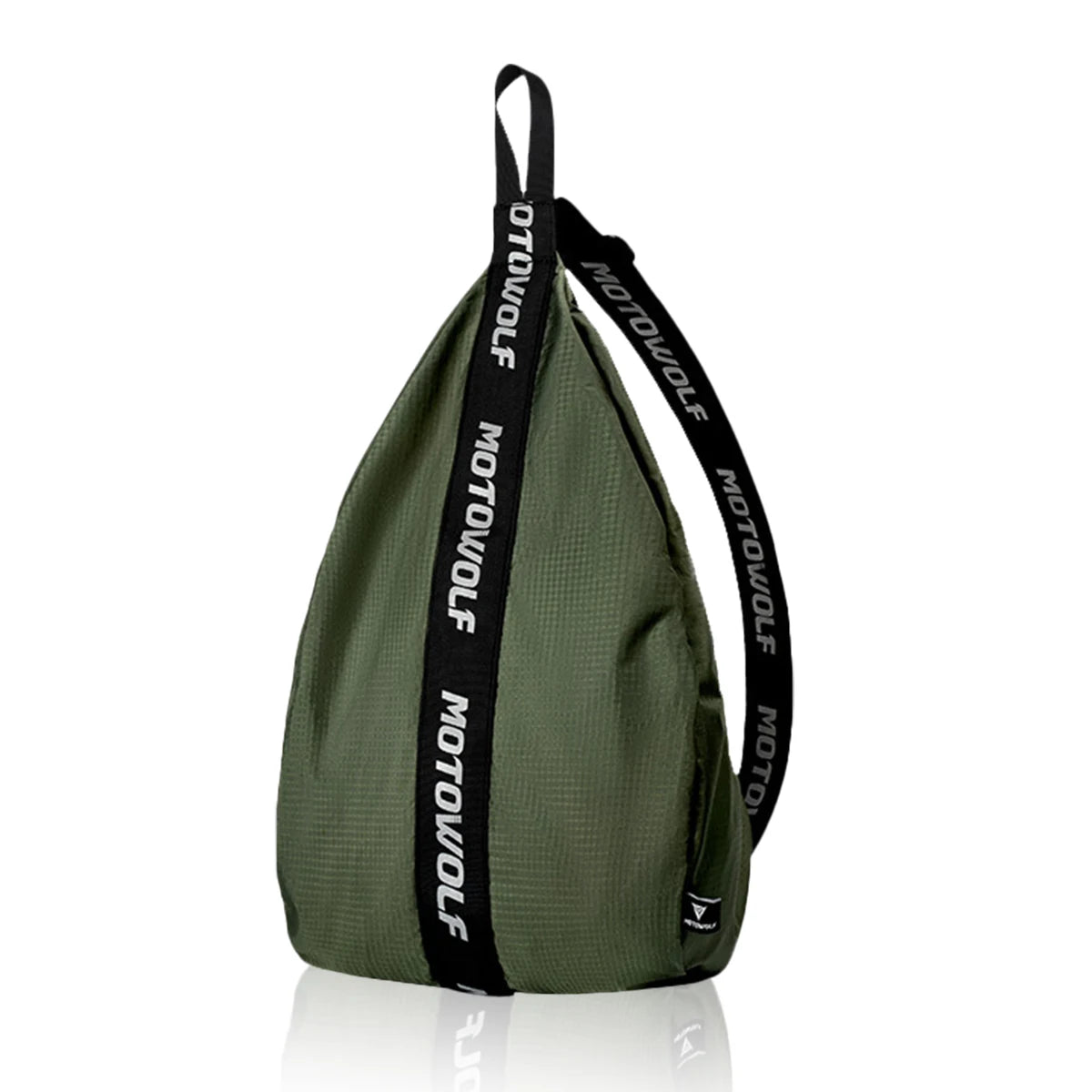 Olive green multifunctional helmet backpack with black straps