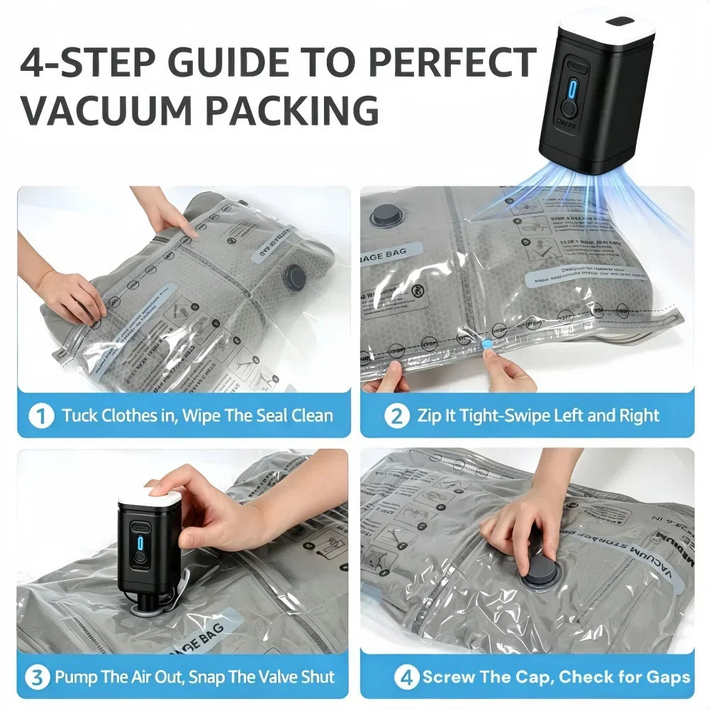 Guide en quatre étapes pour utiliser un outil de scellage pour emballer des vêtements dans des sacs de stockage à vide réutil