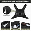 Black ultralight tactical chest bag with multiple pockets and a headphone jack