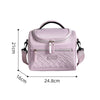 A light purple insulated picnic cooler backpack with a padded top handle and zipper details.