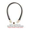 Brown genuine cowhide leather shoulder strap with a gold buckle
