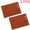 Two brown crocodile pattern slim card holder wallets