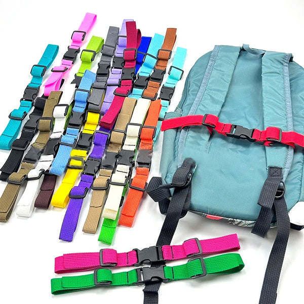 Verstellbare taktische Rucksack-Brustriemen-Harnisch in verschiedenen Farben und schwarzen Riemen