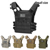 Black multifunctional MOLLE training vest with an American flag emblem shown in various camouflage patterns.