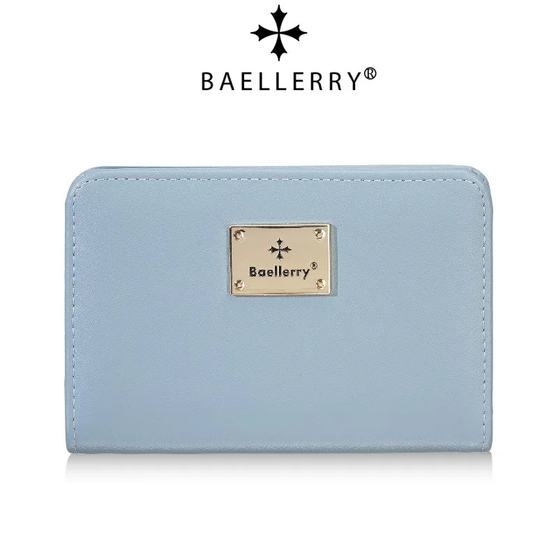 Hellblaue Leder-Karteikarte mit goldfarbener Baellerry-Logoplatte.