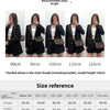 A series of models demonstrates the recommended chain length for a metal chain bag strap on various handbags.