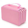 Pink large capacity pencil case with 72 slots and dividers