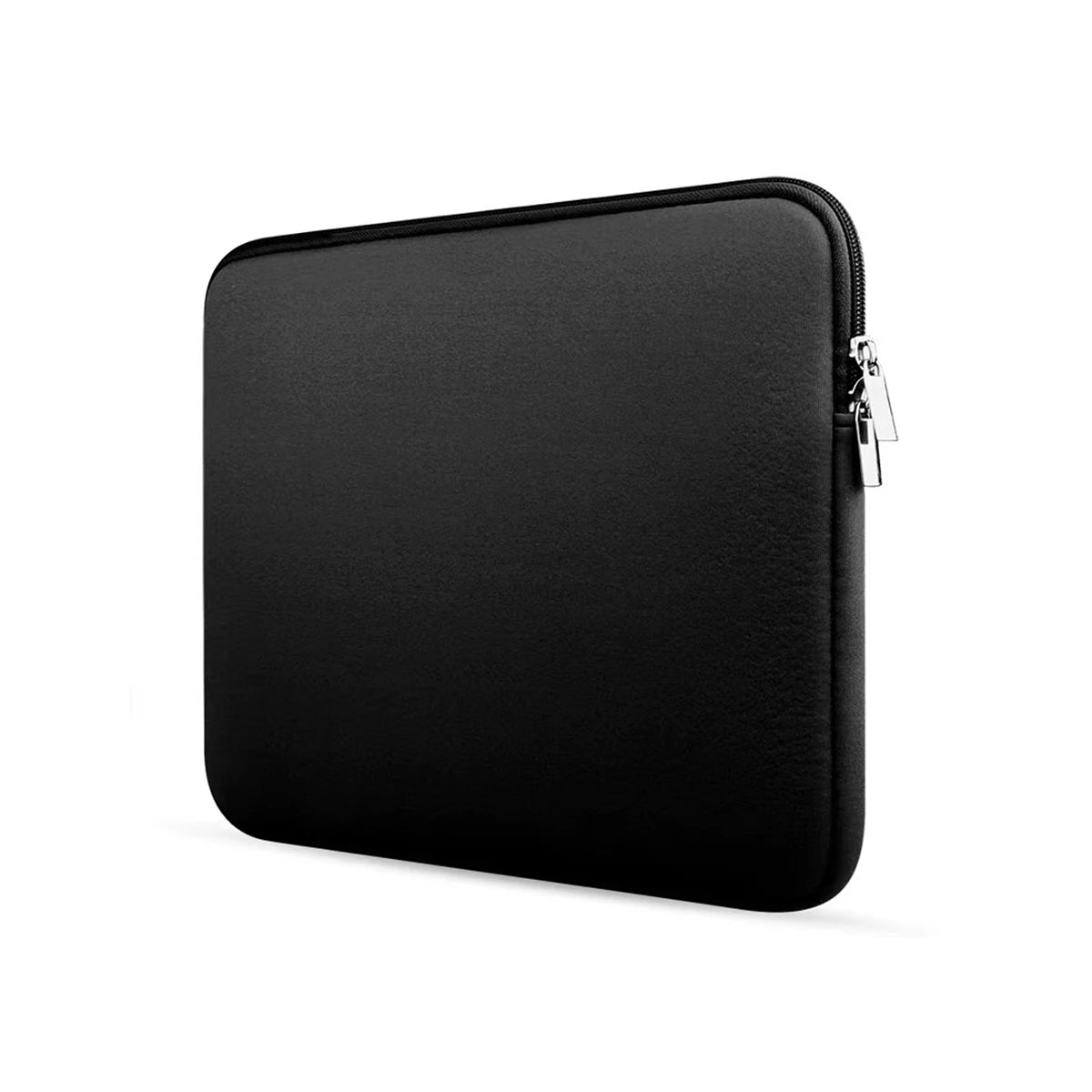 Black multi-size laptop sleeve with a zipper closure.