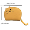 A tan, rounded cartoon cat design multi-card wallet with a gold-colored strap.