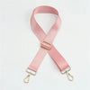 Pink adjustable nylon shoulder strap for bags with gold-toned hardware