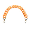 Orange acrylic chunky chain shoulder strap for handbags