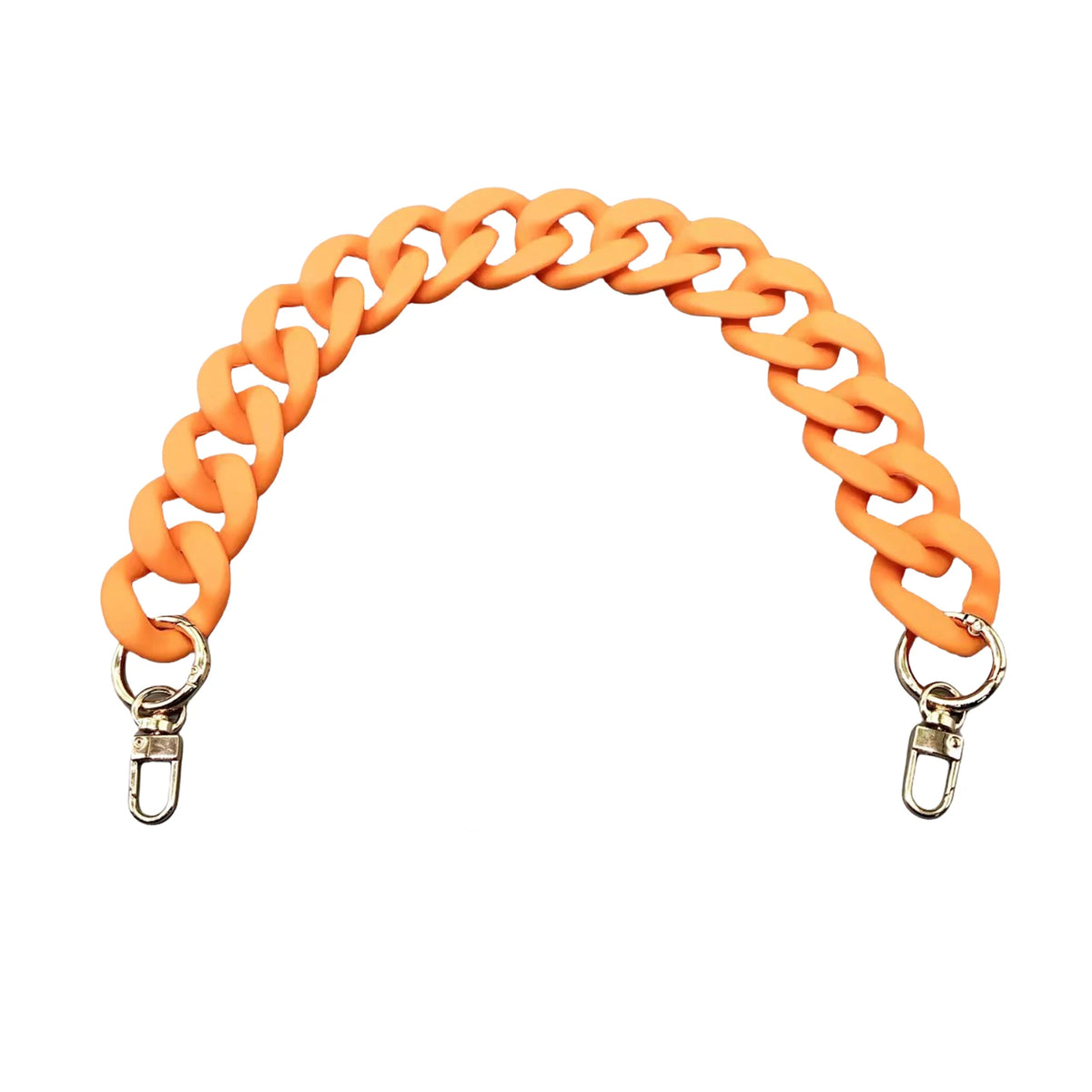 Orange acrylic chunky chain shoulder strap for handbags