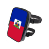 A black adjustable PU waist pouch featuring the flag of Puerto Rico on a blue background.