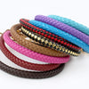 A collection of colorful PU leather replacement bag straps with metal buckles arranged in a fan shape.