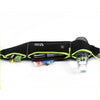 Black slim running belt with a water bottle pocket for women and men