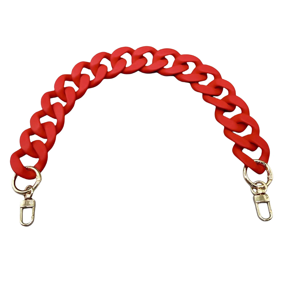 Red acrylic chunky chain shoulder strap for handbags