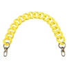 Yellow acrylic chunky chain shoulder strap for handbags
