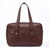 A brown preppy PU shoulder bag designed for students.