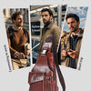 A brown leather sling backpack shown in various scenarios like commuting and short trips.