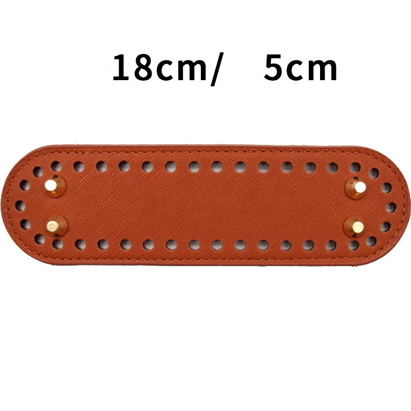 Rechteckige orangefarbene strapazierfähige PU-Tasche mit Bodenniete, 18x5 cm.