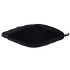 Black zippered cosmetic storage pouch for makeup and travel